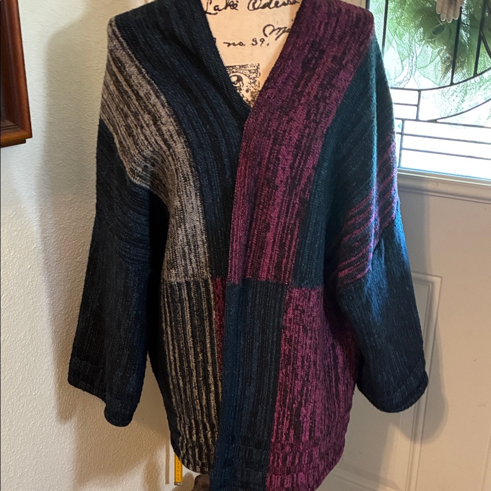 Multicolor Patchwork Women's Cardigan - image 3